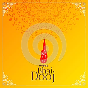 Abstract happy bhai dooj celebration greeting card