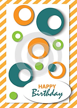 Abstract Happy Birthday card