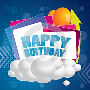 Abstract happy birthday vector background