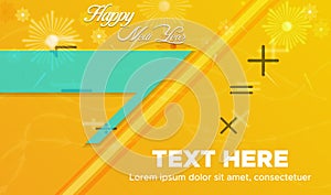 Abstract Happy New Year Template - Stock Vector