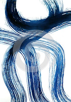Abstract harmony of a girl combing her hair