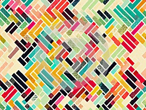 Abstract hatchings crosshatch design woven texture with chaotic dashes, chevron and zig-zag lines, plaid hatchings