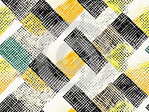 Abstract hatchings crosshatch design woven texture with chaotic dashes, chevron and zig-zag lines, plaid hatchings