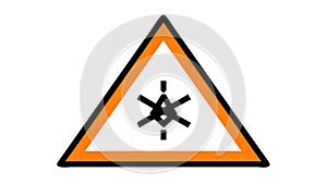 Abstract Hazard Warning Triangle Sign Vector, vector design Generative AI