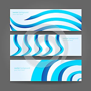 Abstract header blue wave vector design