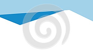 Abstract header template with dynamic blue wave and transparent background flat vector illustration