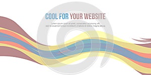 Abstract header website design style