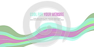 Abstract header website design style