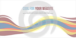 Abstract header website design style