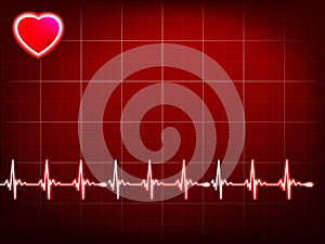 Abstract heart beats cardiogram.