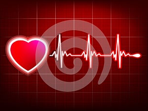 Abstract heart beats cardiogram. EPS 10