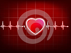 Abstract heart beats cardiogram. EPS 10