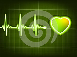 Abstract heart beats cardiogram. EPS 8