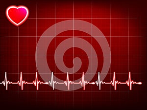 Abstract heart beats cardiogram.
