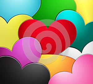 Abstract heart blank background