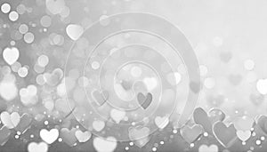 Abstract heart bokeh background. Valentine\'s day background with hearts.