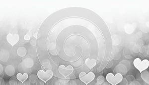 Abstract heart bokeh background. Valentine\'s day background with hearts.