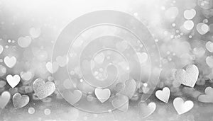 Abstract heart bokeh background. Valentine\'s day background with hearts.