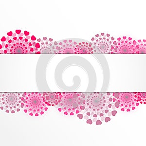 Abstract Heart Flower Background Vector Illustration