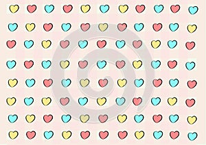 Abstract Heart Shape background.abstract circle frame design background