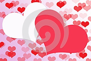 Abstract Heart shape on background,Clipart.