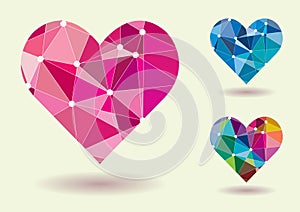 Abstract Heart Shape Colorful Vector