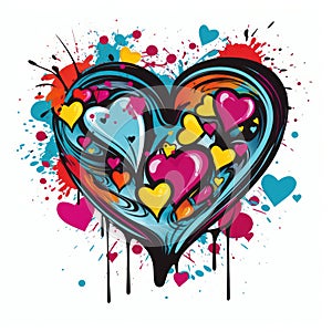 Abstract heart shape love symbols for tshirt