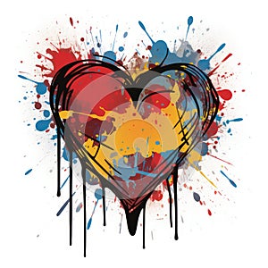 Abstract heart shape love symbols for tshirt