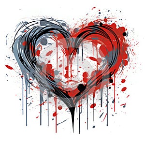 Abstract heart shape love symbols for tshirt photo