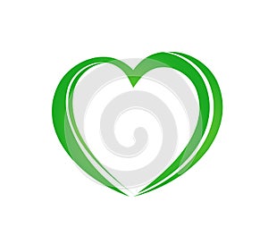 Abstract heart shape outline. Vector illustration.