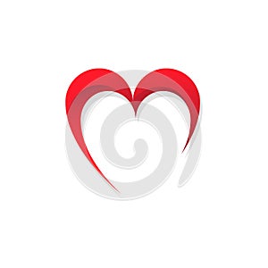 Abstract hearth love vector red color