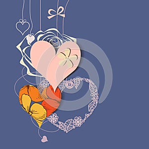 Abstract hearts background