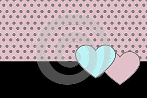 Abstract hearts background. Template design