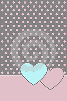 Abstract hearts background. Template design