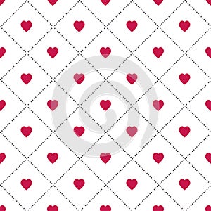 Abstract hearts. Seamless background for your design. Vector illustration. Love concept. Cute wallpaper. Good idea for your Weddin