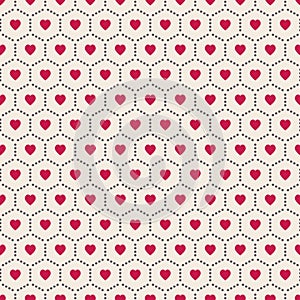 Abstract hearts. Seamless background for your design. Vector illustration. Love concept. Cute wallpaper. Good idea for your Weddin