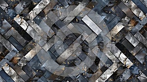 Abstract Herringbone Circuit background with a digital twist, resembling interconnected circuits, in shades of grey and