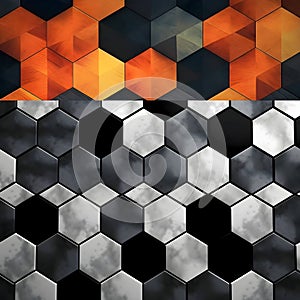 Abstract hexagon background. 3d rendering. 3d illustration