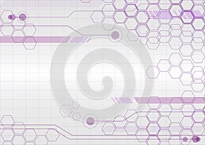 Abstract hexagon background. Technology polygonal design. Digita