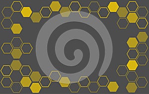 Abstract hexagon Bee hive background vector photo