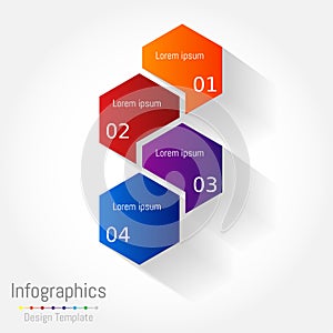 Abstract hexagon business Infographics elements