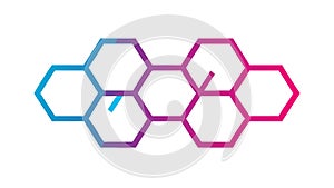 Abstract Hexagon Cluster, Interconnected Pattern. vector design Generative AI