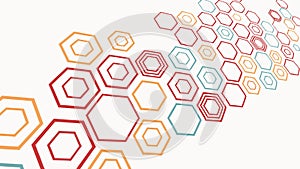 Abstract Hexagon Flow, Dynamic Geometric Pattern Vector Art, vector design Generative AI