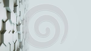 Abstract Hexagon Geometric desktop Surface Smooth Move light bright clean minimal hexagonal grid model, random waving