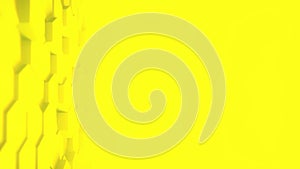 Abstract Hexagon Geometric desktop Surface Smooth Move light bright clean minimal hexagonal grid model, random waving