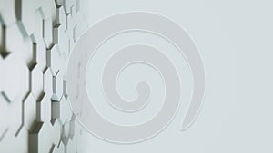 Abstract Hexagon Geometric desktop Surface Smooth Move light bright clean minimal hexagonal grid model, random waving