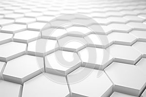 Abstract hexagon geometric surface loop light bright clean minimal hexagonal grid pattern, random waving motion background canvas