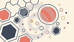 Abstract Hexagon Geometry Pattern Tech Background Vector, vector design Generative AI