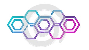 Abstract Hexagon Grid Pattern: Technology, Structure Modern Design, vector design Generative AI