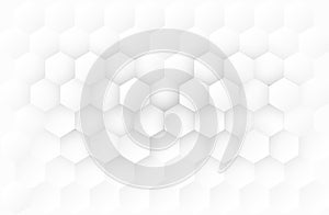 Abstract. Hexagon, honeycomb white Background. Vector